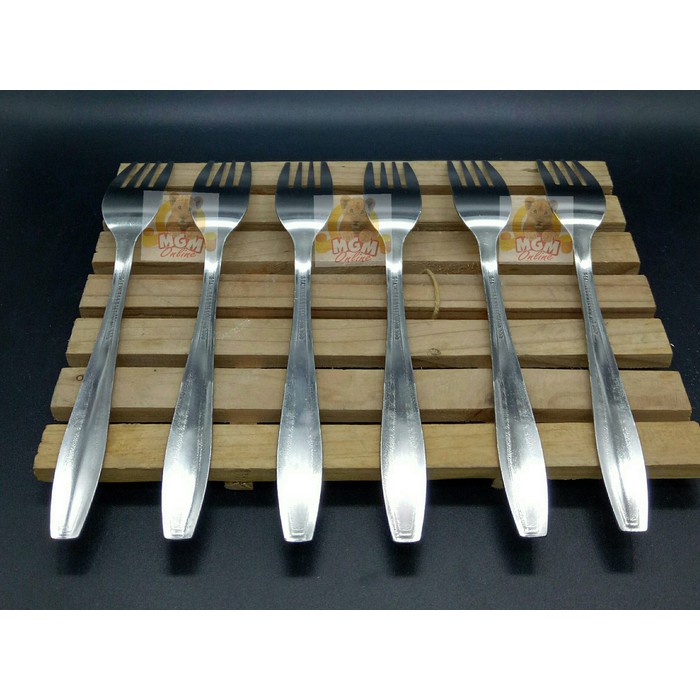 Garpu Makan Warteg Stainless Steel per 6pc - Garpu Makan Stainless