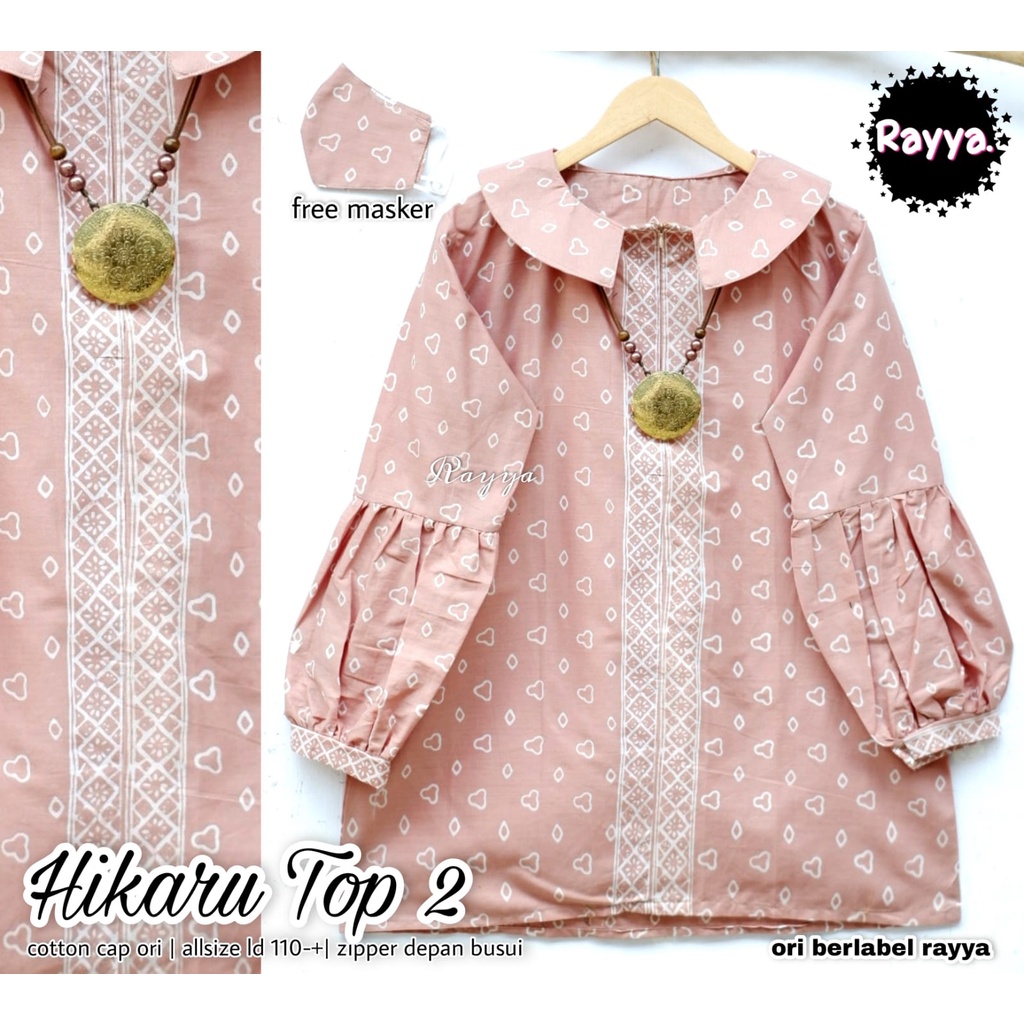 Blus hikaru Blus batik solo atasan kerja blus kantor