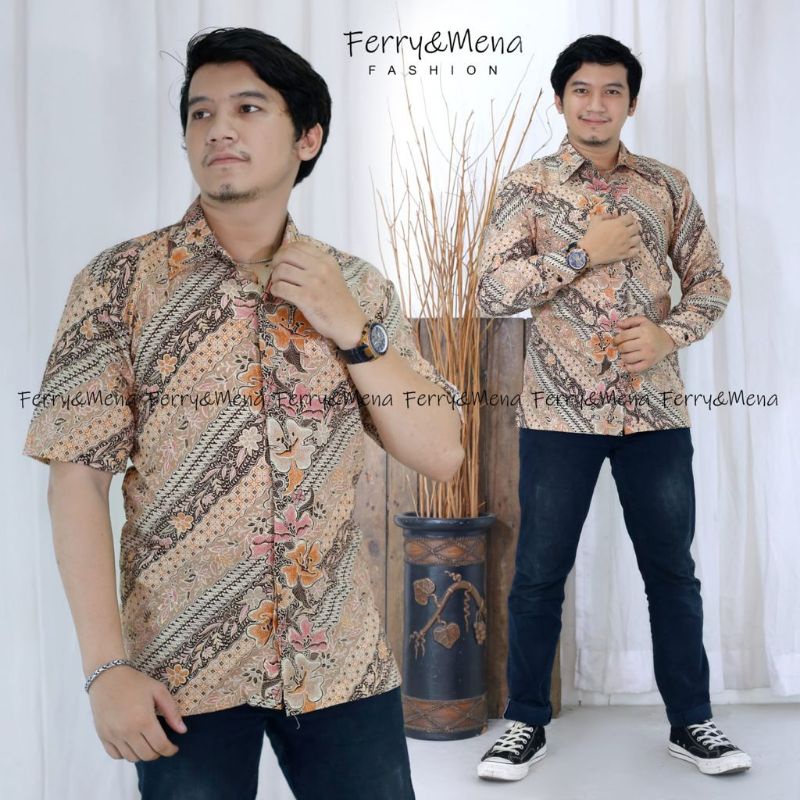 Terlaris Kemeja Batik lengan panjang / Hem Batik Pendek / Kemeja Cowok Batik