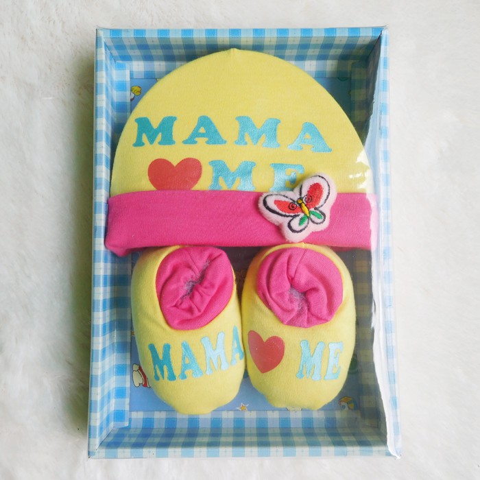 Topi Bayi Set Kaos Kaki Bayi Newborn