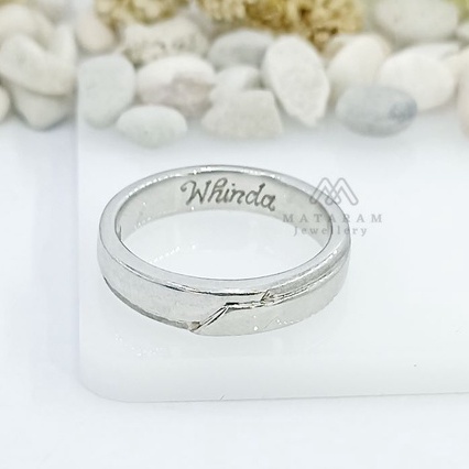 Cincin Perak 925 Single MT031 / Cincin Silver 925 Single - Bisa Request Model Cincin - Free Ukir nam