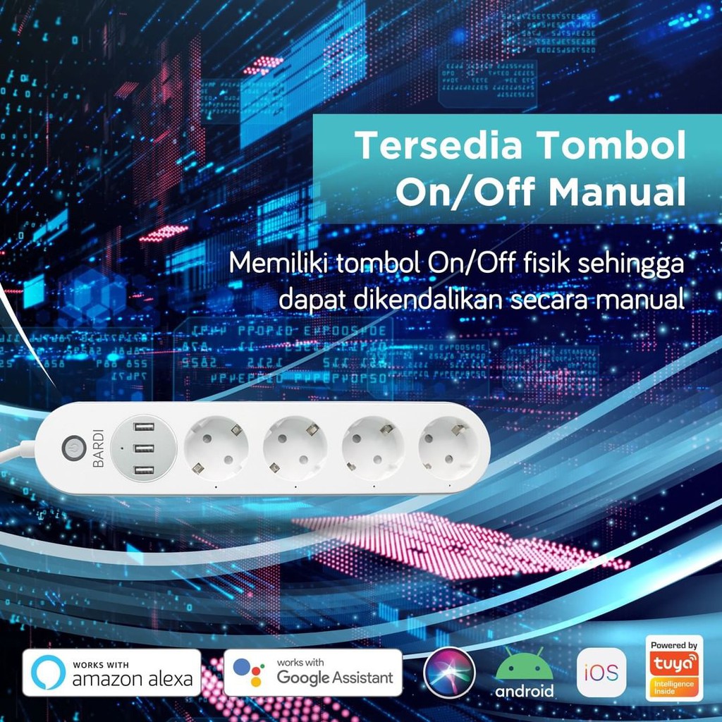 BARDI Smart Extension Power Strips Stop Kontak [Wifi] Colokan Listrik