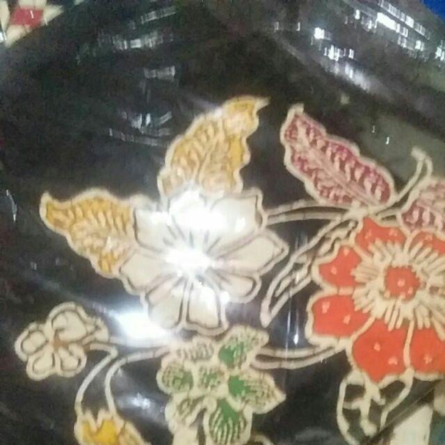 Tunik Aserehe Adona Hitam Big Size Jumbo Batik Modern Seragam Kantor