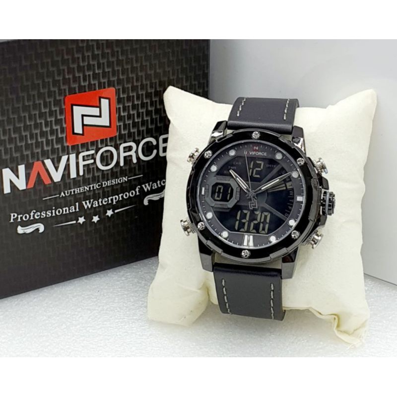 Jam Tangan Pria Naviforce Original Tali Kulit Garansi 1 Tahun