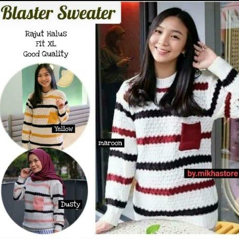 BLASTER RAJUT // SWEATER PANJANG WANITA // SWEATER RAJUT IMPORT