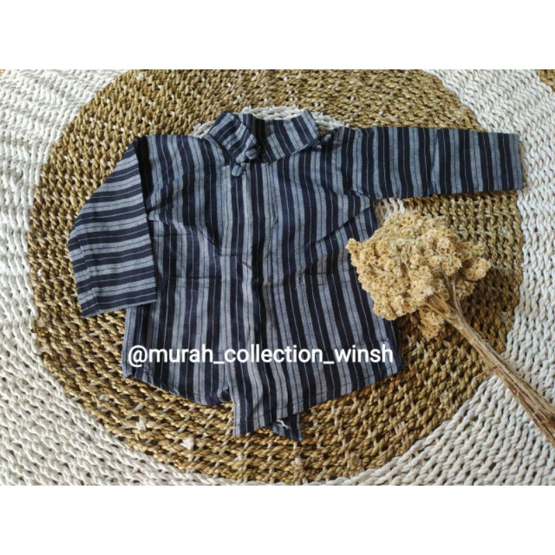 Stelan lurik bayi | baju adat jawa bayi laki-laki | baju tedak siten bayi laki-laki | baju adat anak