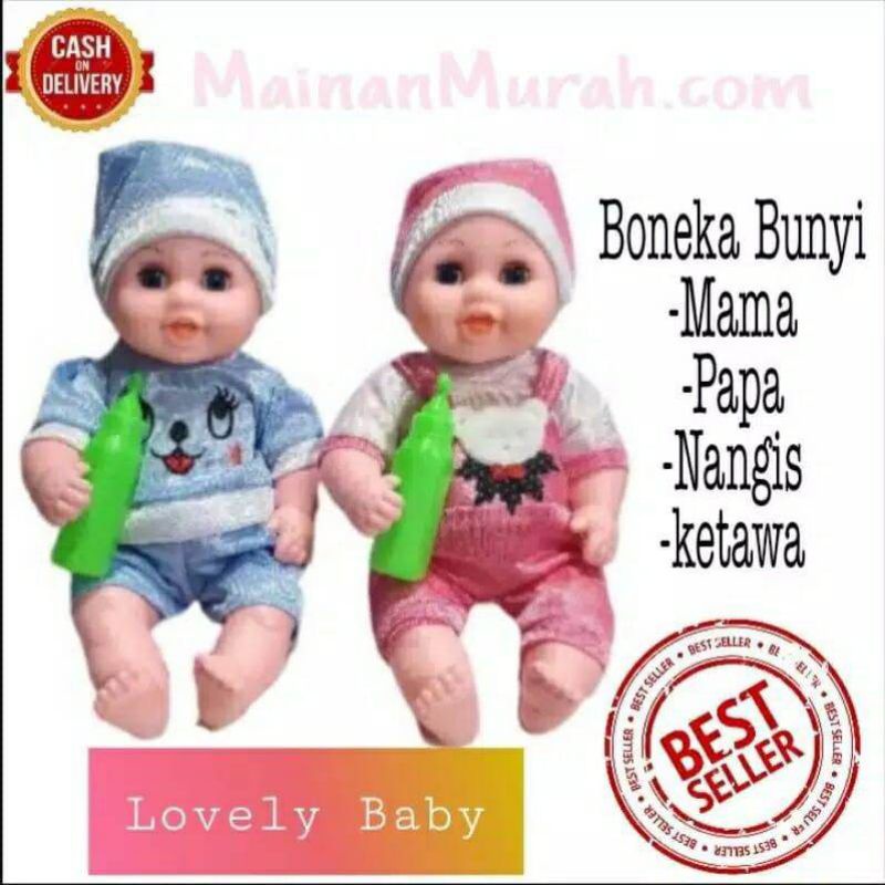 Boneka Nangis/Boneka Bayi 4 Fungsi Boneka Bisa Bunyi Mama,Papa,Nangis Mainan set My Baby Sweet