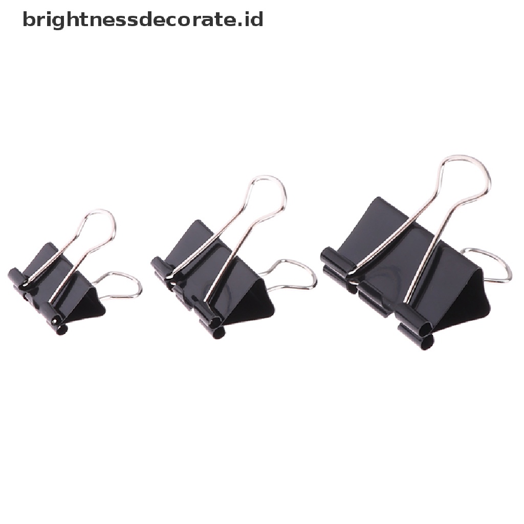 [birth] 10 pcs Black Metal Binder Clips Notes Letter Paper Clip Binding Securing clip [ID]