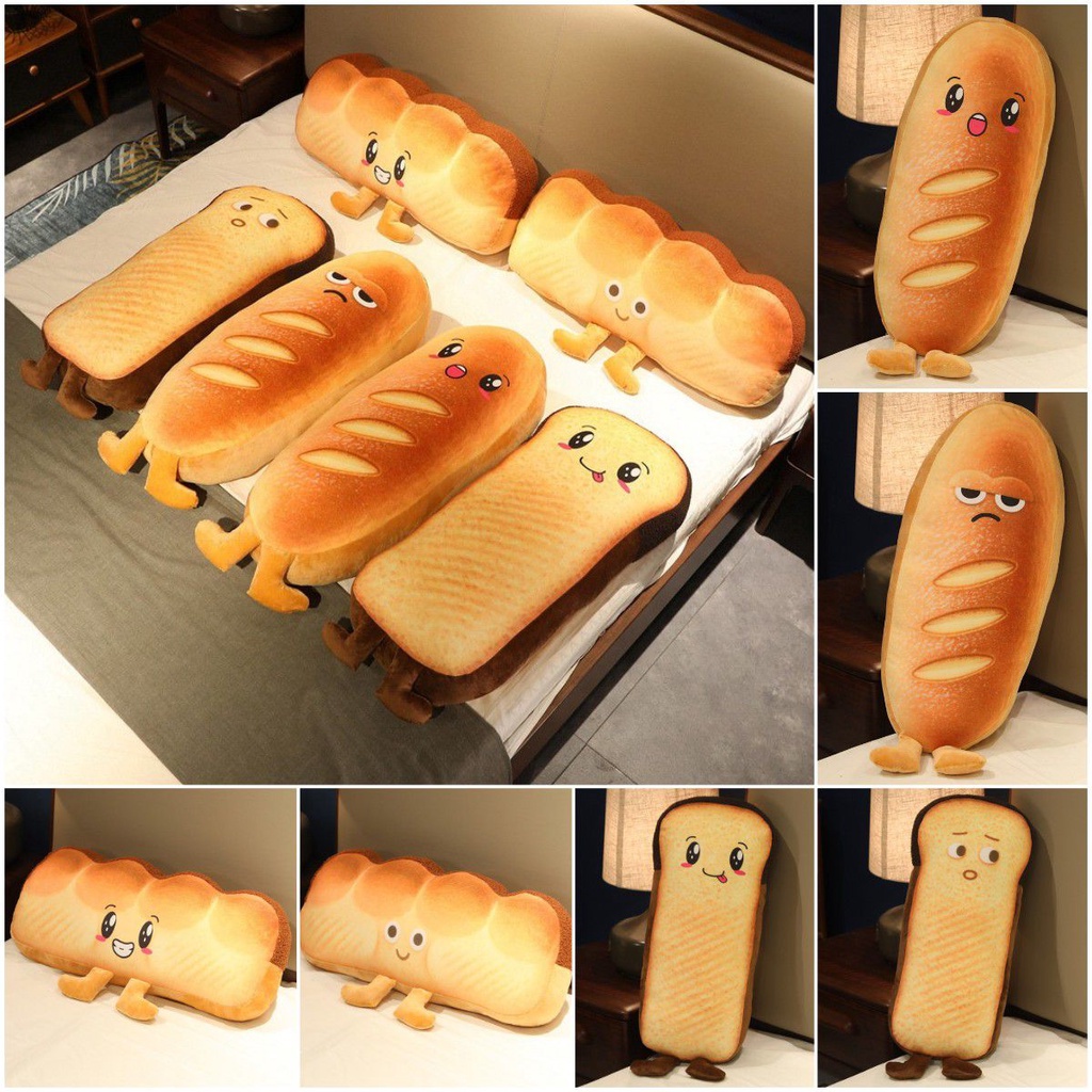 Cute Simulation Bread Soft Plush Toy Soft Pillow Sofa Cushion Kids Gift