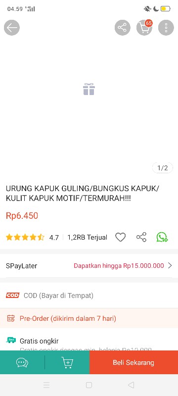 Urung Kapuk Guling/bungkus Kapuk/kulit Kapuk Motif/termurah!!!