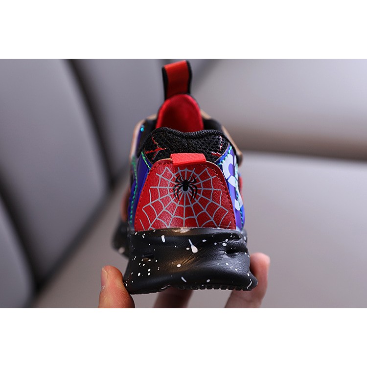 Sepatu Sneakers LED Keren Anak-anak Model NEW Spiderman / VENOM Terbaru Import