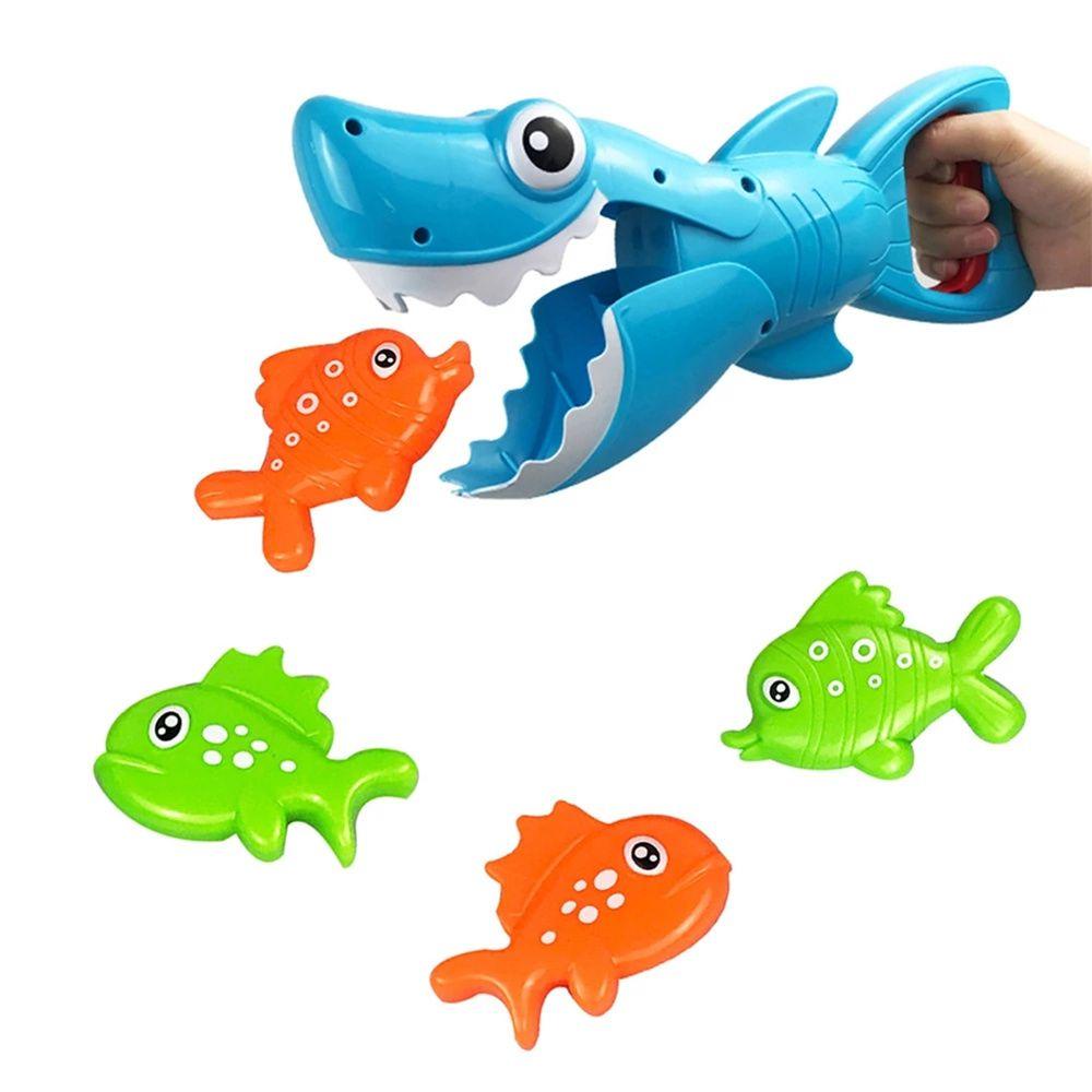 Needway Hiu Grabber Mainan Lucu Novelty Angka Mainan Ikan Kecil Mandi Mainan Anak Kamar Mandi Renang Mainan