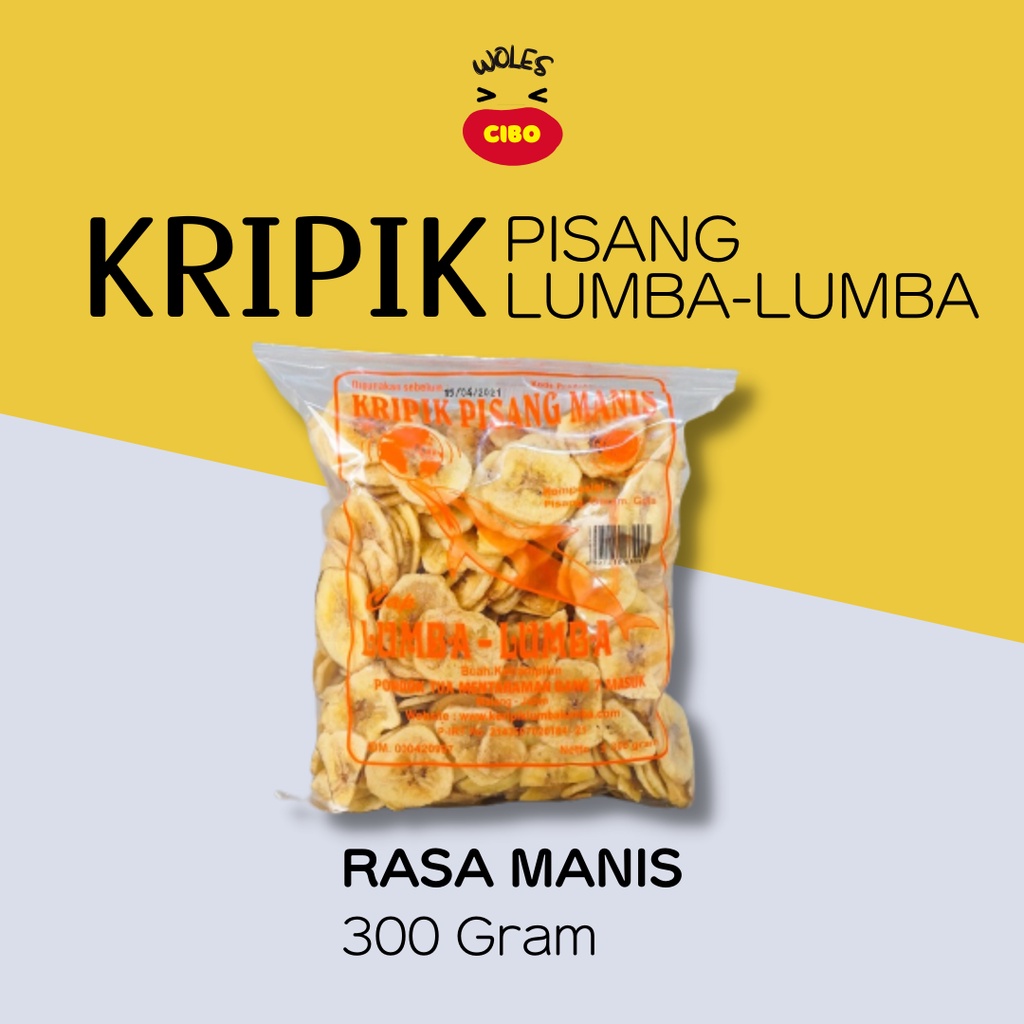 Jual Lumba Lumba Kripik Pisang Manis 300gr Camilan Enak Renyah Khas