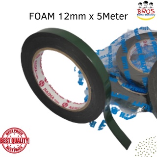 Double Tape Foam 12mm x 5meter / Double Tip Hijau Busa