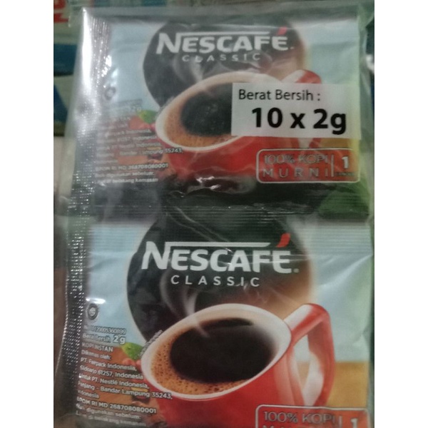 

Nescafe classic renteng isi 10 sachet
