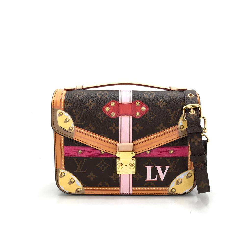 Louis Vuitton Print Trunk Pochette Metis Bag -016