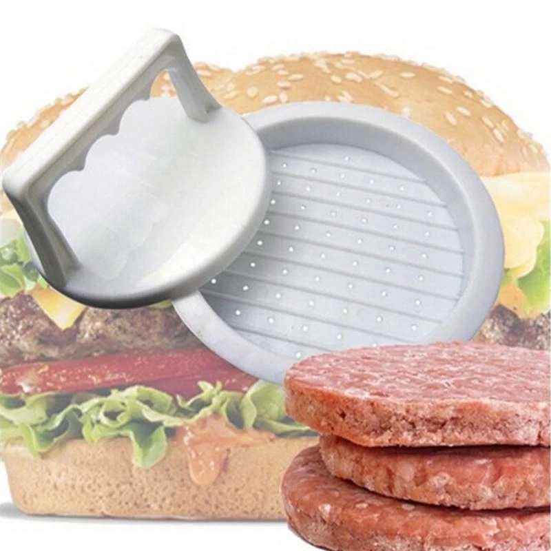 Hot Sale/Hamburger Press Meat Pie Press Stuffed Burger Mold/Bentuk Bulat Non-Stick Stuffed Burger Patties Press Mold Maker/Pembuat Press Daging Hamburger Aksesoris Alat Dapur