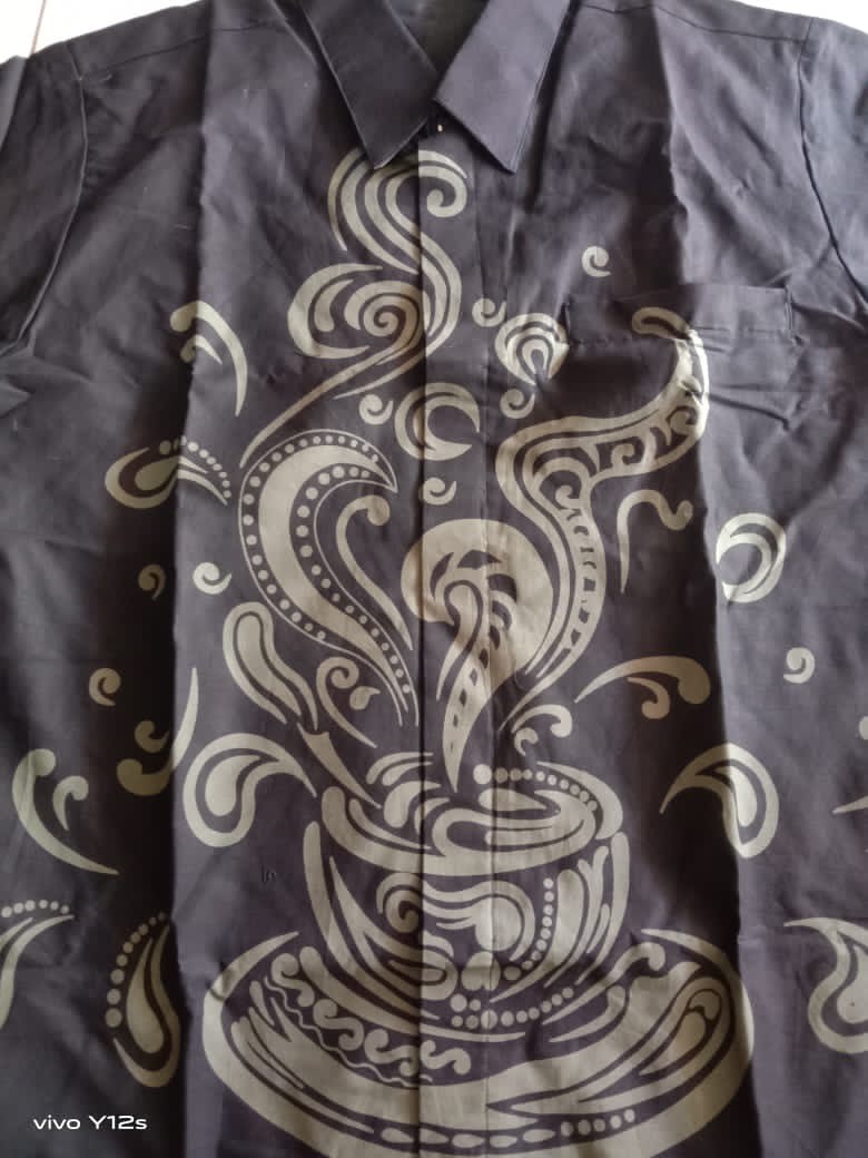 Kemeja Batik Pria Lengan Pendek Kopi Lasem Best Seller