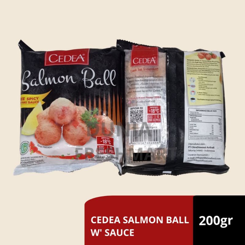 

Cedea Salmon Ball 200gram Free Spicy Sauce bakso salmon bola salmon