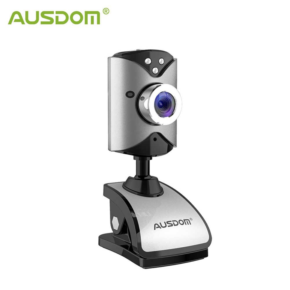 Webcam ausdom 480p usb 2.0 led light 30fps 1.5m cable aw116 - Pc Web camera SD aw-116