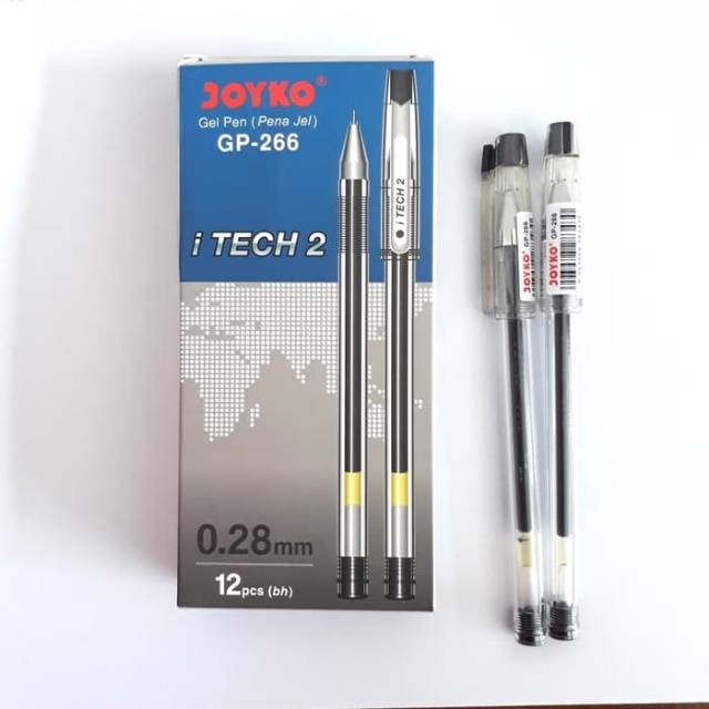 

Pulpen Gel Pen Hitech 0,28mm Joyko 12 pcs