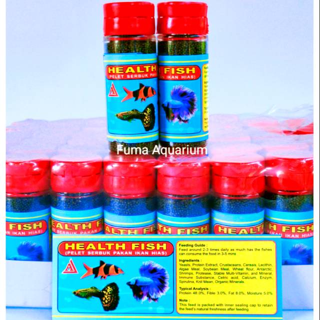 Pakan ikan Pellet Ikan makanan ikan cupang  Health Fish 30gr