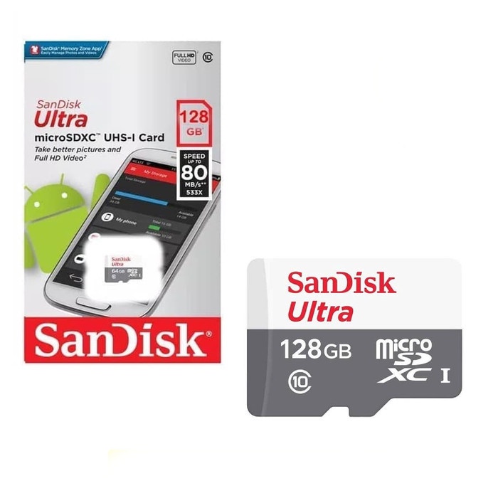 MicroSD Sandisk 128GB Class 10