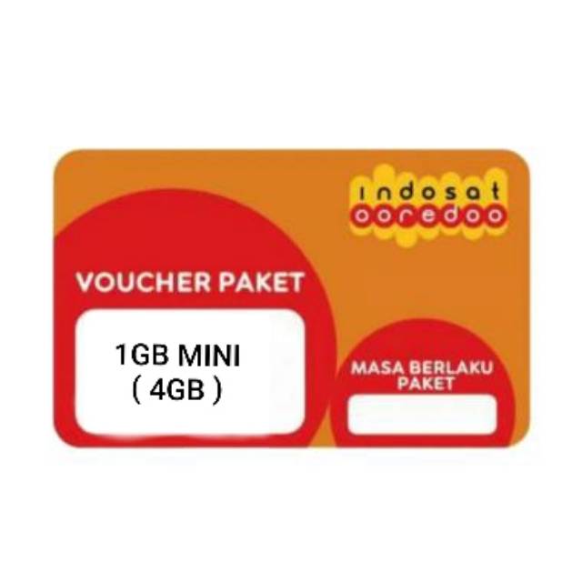 Voucher Data Indosat 1GB Mini (4GB)