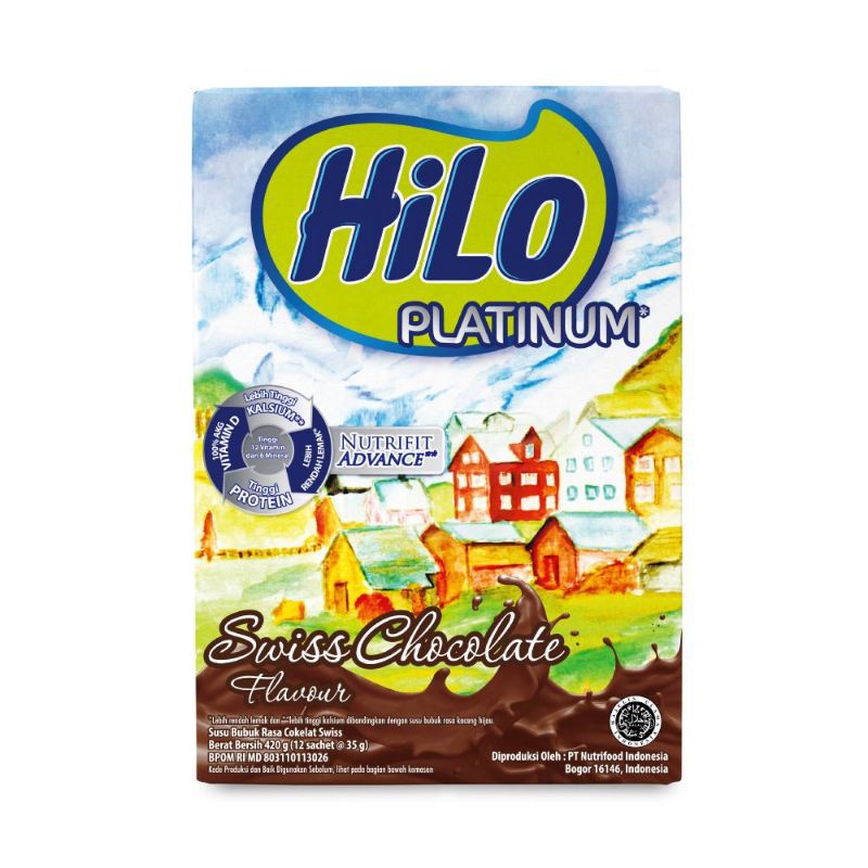 

Hilo Platinum Swiss Chocolate Flavour 12 sachet 420 gr