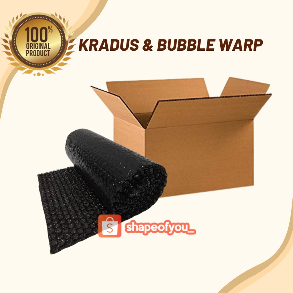 Bubble wrap kardus karton pembungkus packing tambahan extra aman