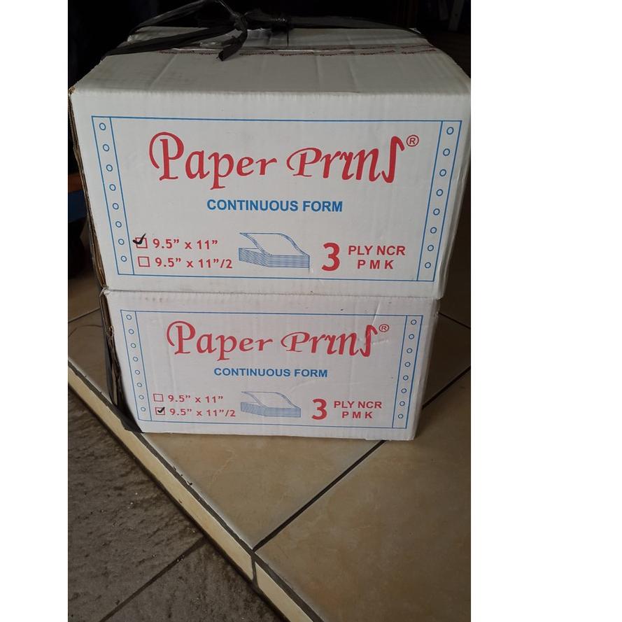 

Big Sale - Continuous Form Paper Print 9.5 x11 3 ply atau 9.5 x 11/2 ン