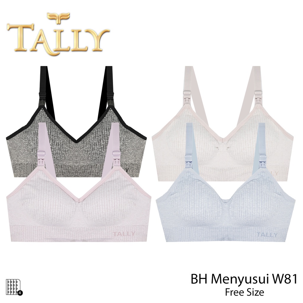 TALLY W81 Nursing Bra Seamless BH Menyusui Busa Tanpa Kawat Bahan Rajut