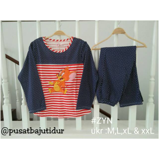 Baju Tidur Kaos Couple Tom & Jerry ZYN