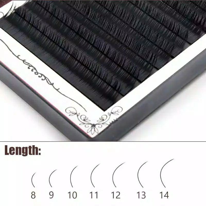 Bulu Mata Palsu Artis 12 Baris GRAFTING EYELASH 0.10C/D 8-13MM Super Halus Eyelash Extension / Tanam