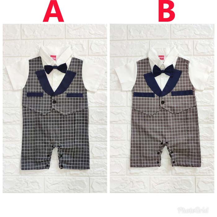 Baju Bayi Laki Laki Romper Tuxedo Bayi Micah