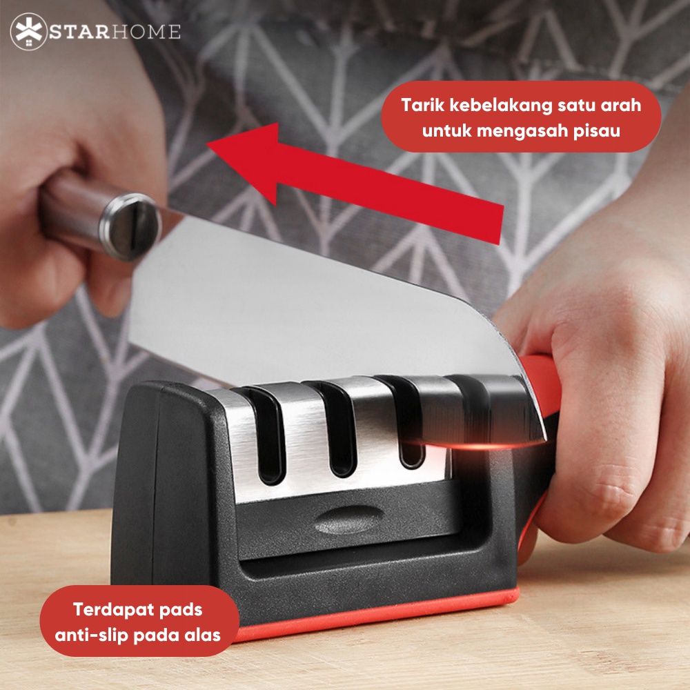 Alat Asahan Pisau StarHome Pengasah Pisau Dapur Gunting Knife Sharpener Knife Grinder