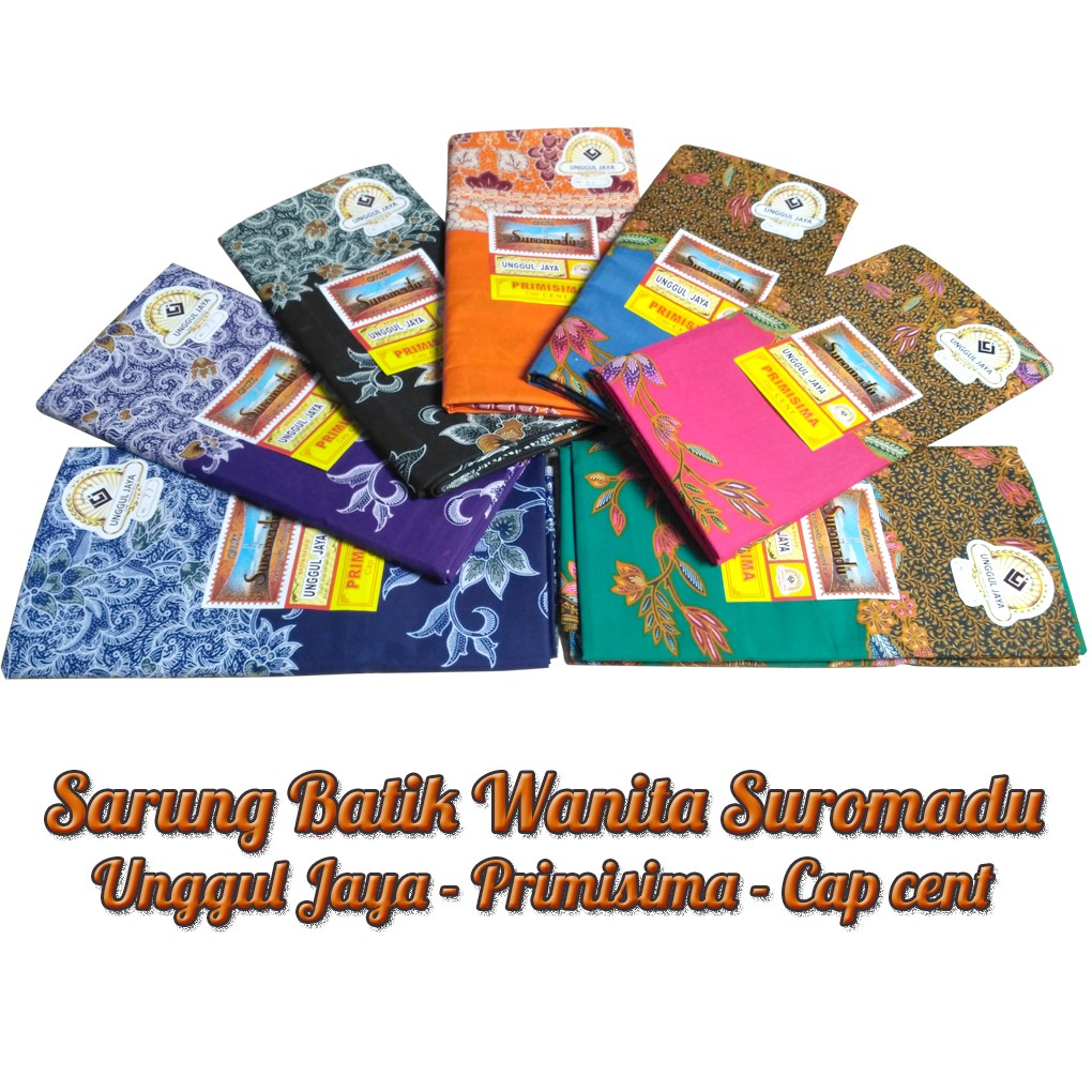 Sarung Batik Suromadu Halus Primisima Cap cent Kain jarik Unggul jaya