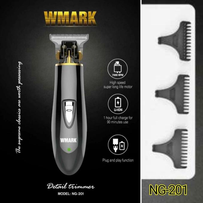 WMARK NG-201 Electric Rechargeable 600mAh Hair Clipper Trimmer ary55 Murah