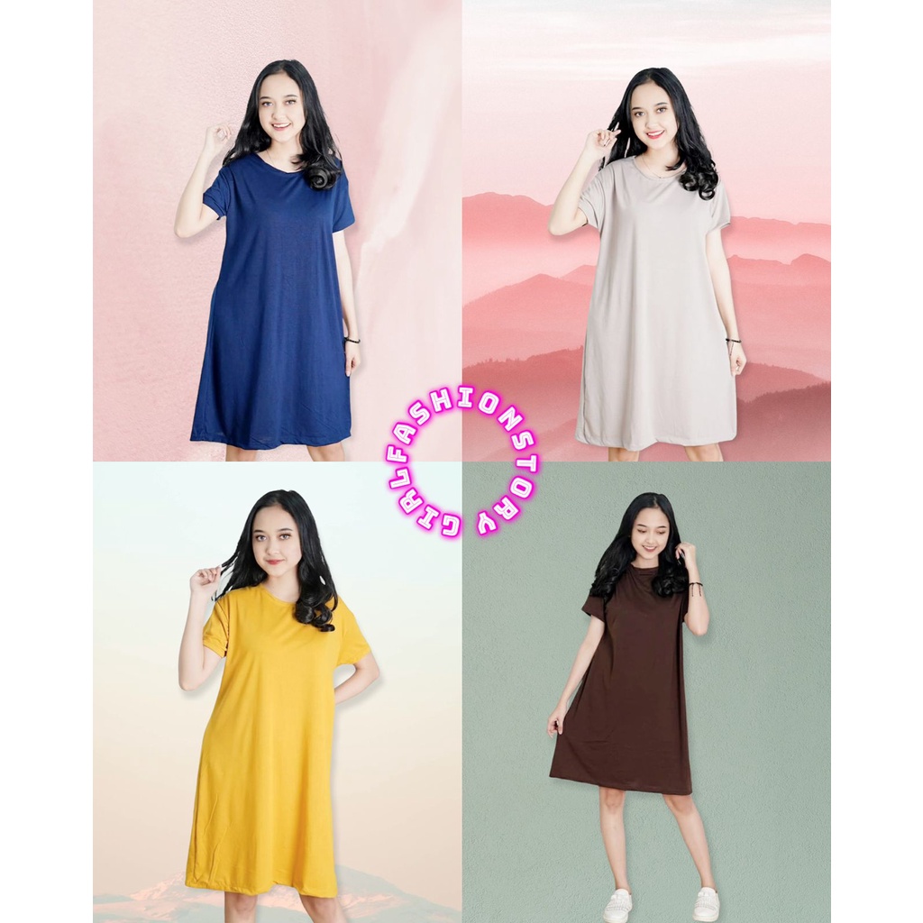 Tq88indonesia Baju Dress Wanita Terbaru / MILEY SPANDEK DRESS / Dress Kaos  Terbaru