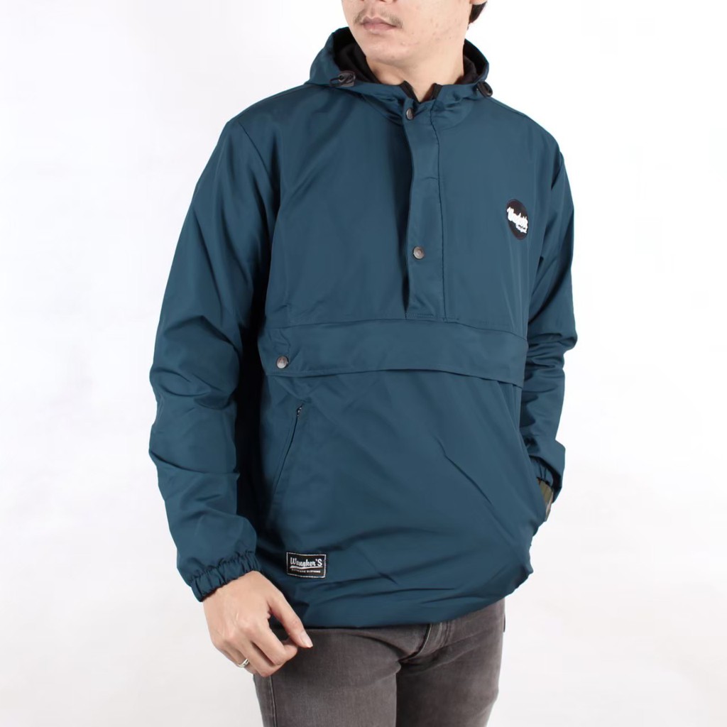 Jaket cagoule pria BLACKLINE murah waterproof / jaket distro  stylish anti air size M, L, XL