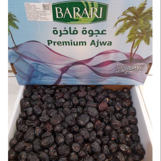Kurma Ajwa Barari Premium Repack 1kg Indonesia