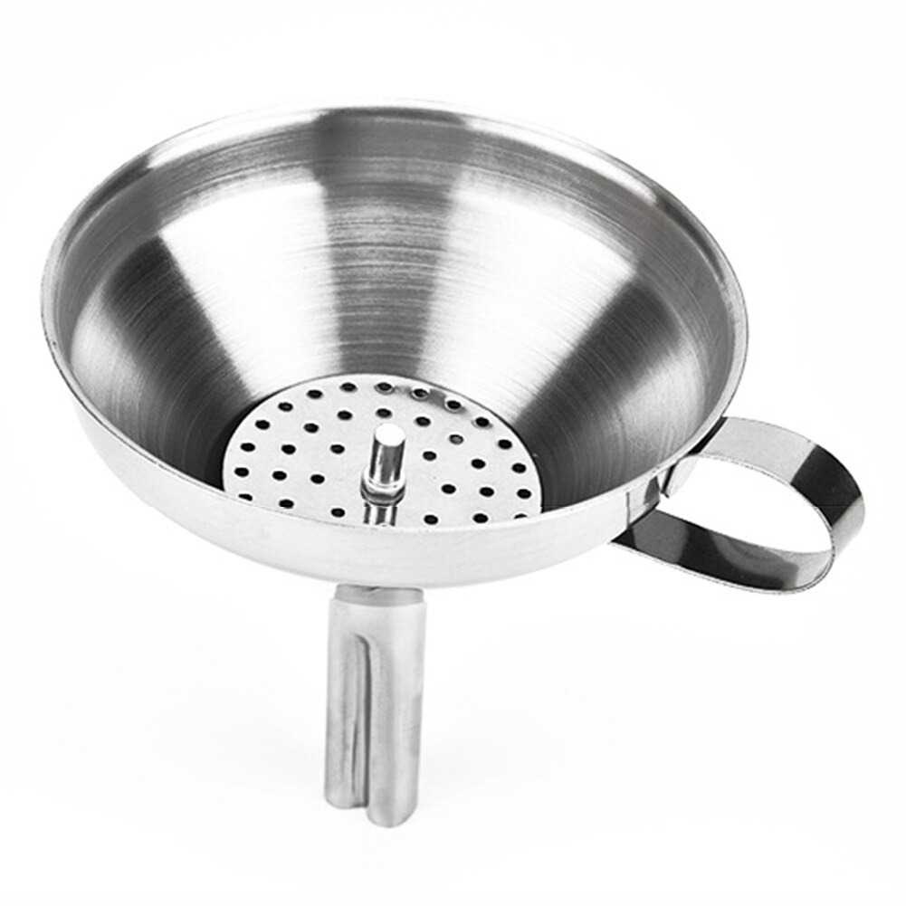 Corong Minyak Stainless Steel Serbaguna Dengan Penyaring