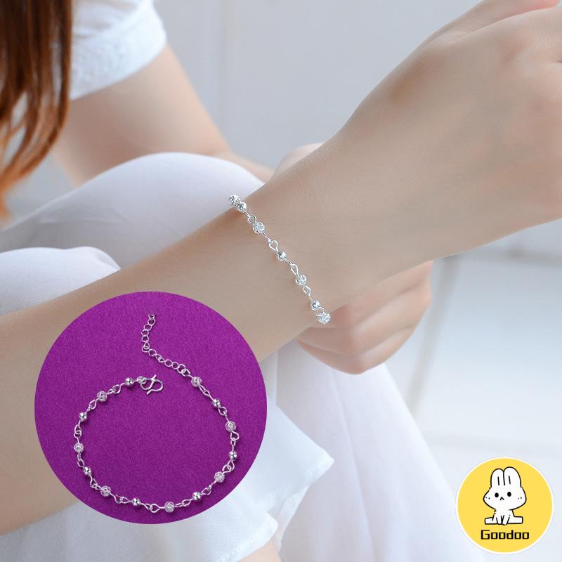 Gelang Kaki Sterling Silver 925 Gaya Korea Untuk Wanita Aksesoris Fashion -Doo