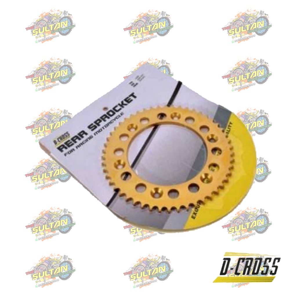 GEAR BELAKANG GIGI TARIK GIR 428 GOLD CRF 150 L 50T 52T 53T 54T 55T D-CROSS