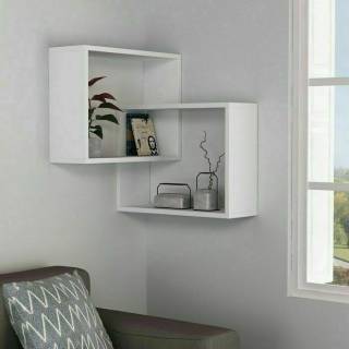 Rak bunga dari kayu dinding minimalis foto modern ruang tamu tengah