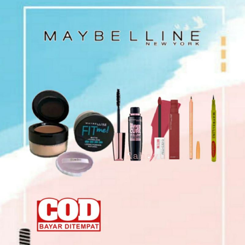 maybelline Bedak Tabur - Paket Maybelline - Paket Make Up Maybelline - Paket Kosmetik Maybelline