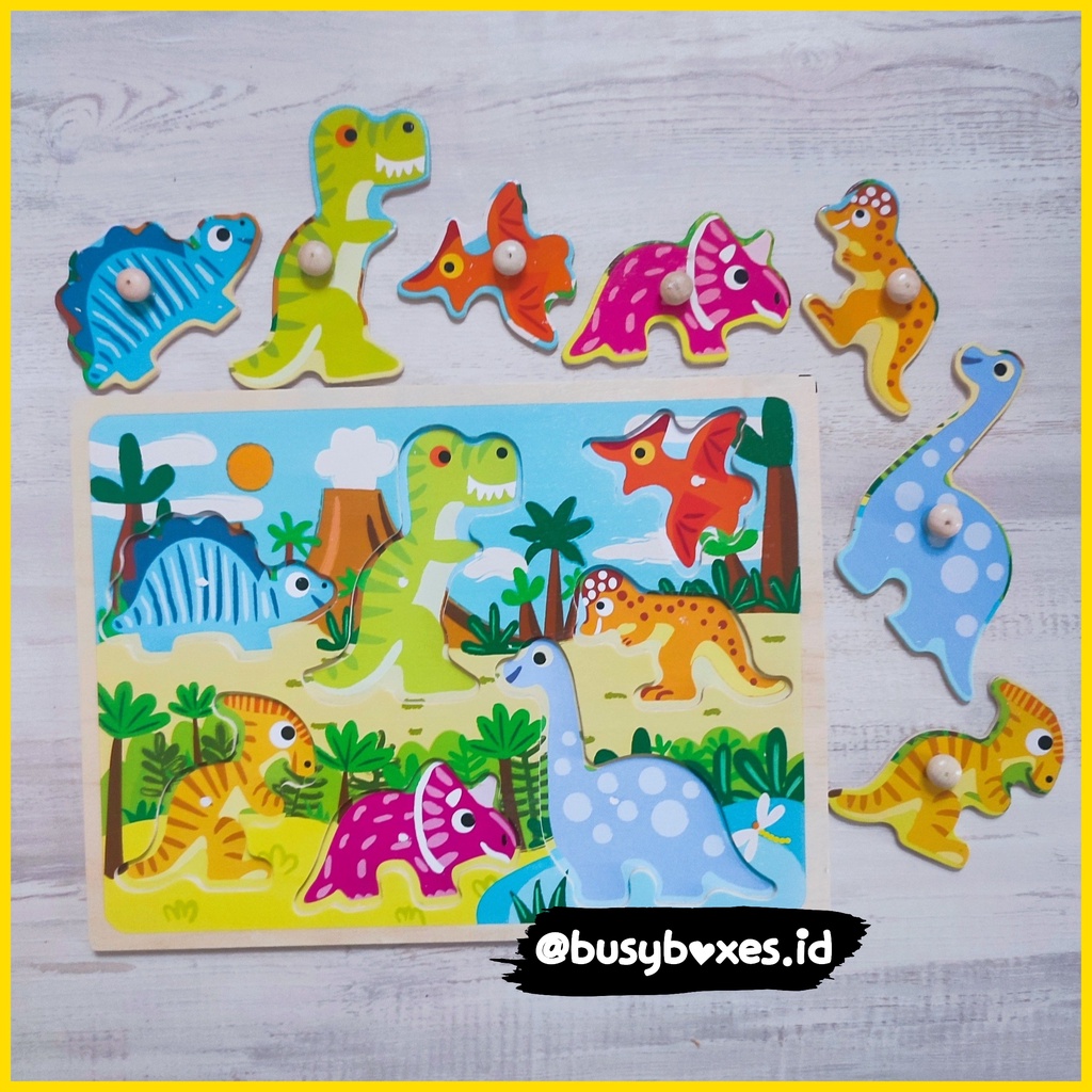 [busyboxes.id] Mainan Puzzle kayu Knob 7 keping Hewan Laut sea animals