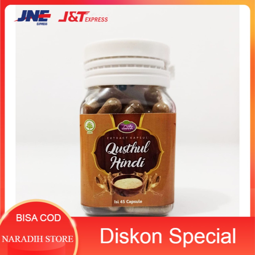 Kapsul Qusthul Hindi Qust Al Hindi 45 Kapsul Qust Al Bahri Qusthul hindi / obat herbal Qusthul hindi