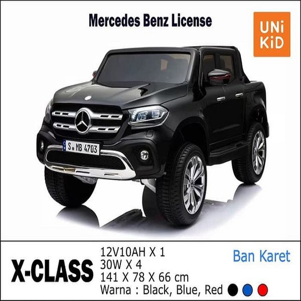 Limited Mainan Anak Mobil Aki Mercedes-Benz X-Class License Unikid UK 730 Ban Karet