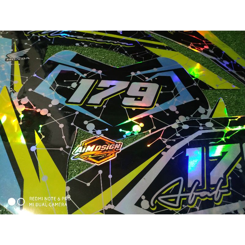 decal CRF 150L CRF 250 full body hologram desain custom